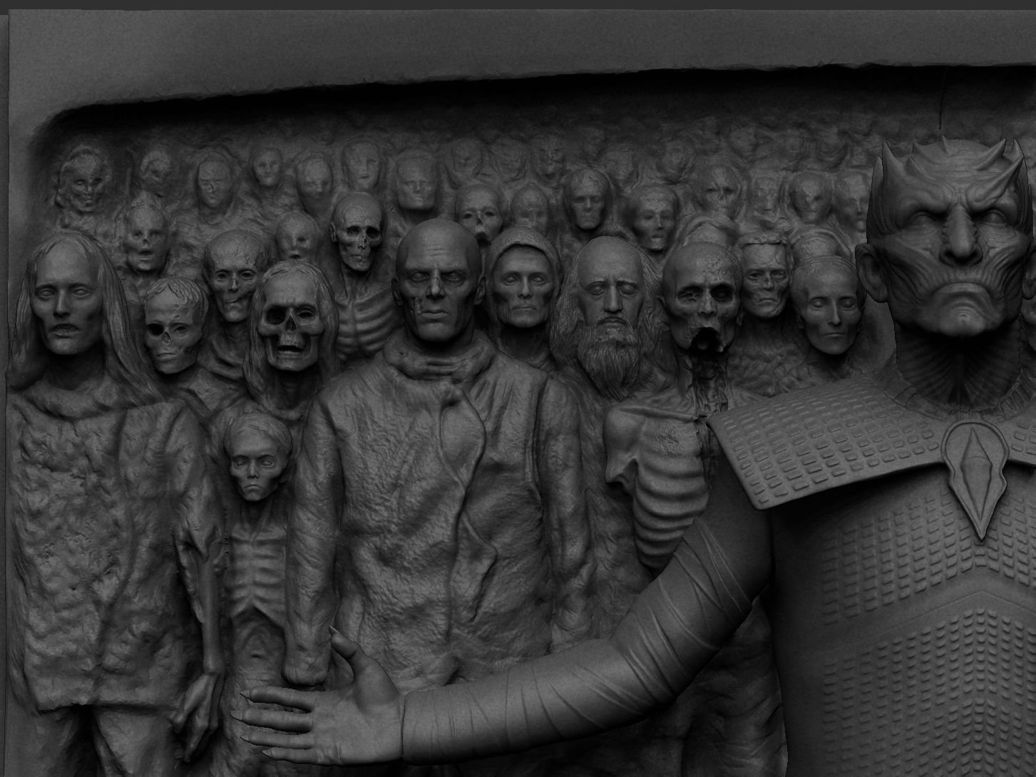 Game of Thrones - Night King - Hardhome Relief 3D print model_7