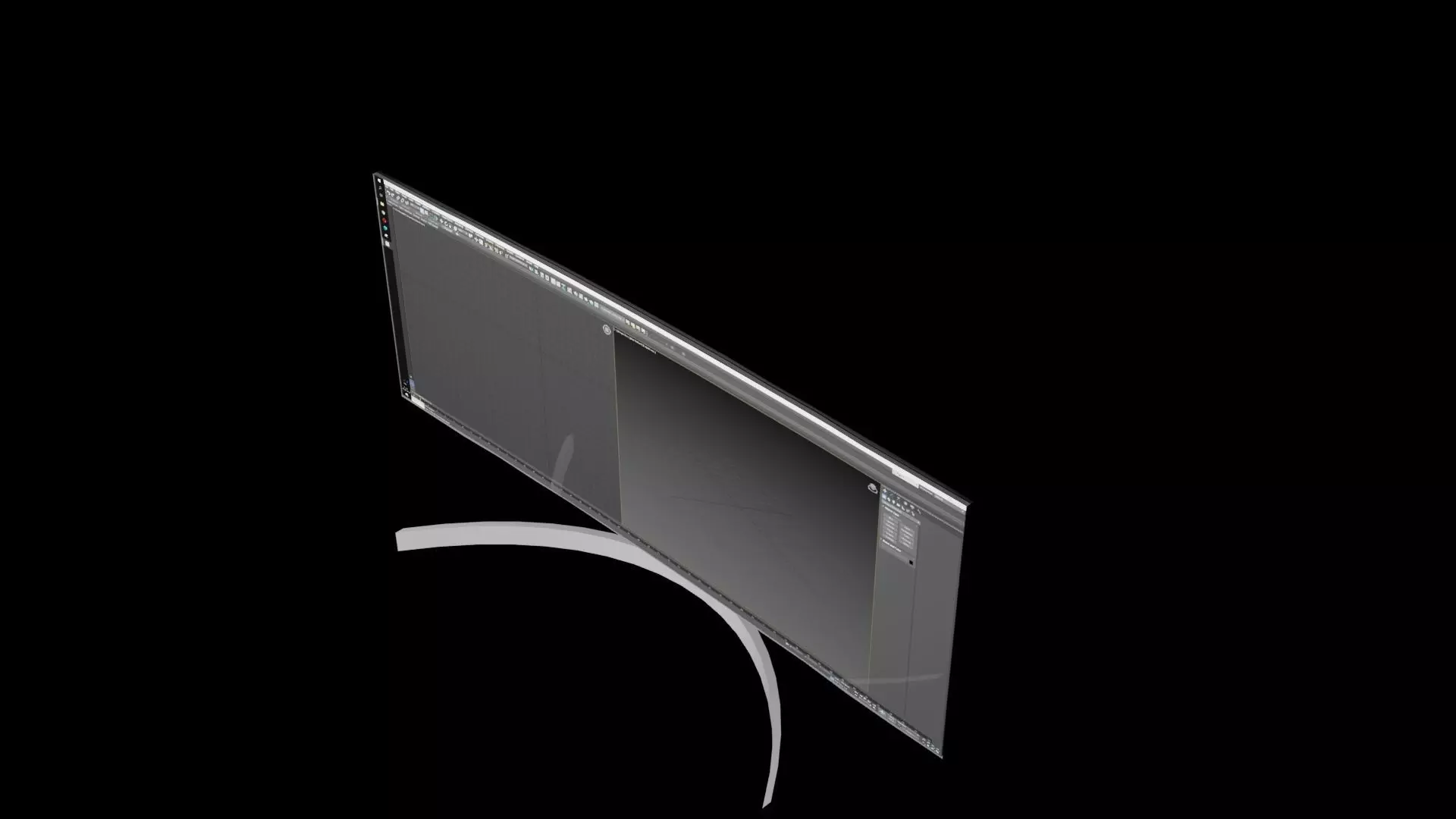 monitor computer screen 3D model_0