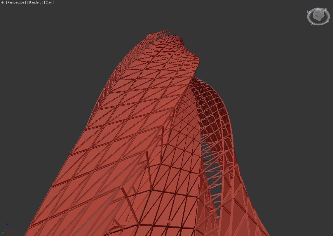 SKYSCRAPER - GLASS TOWER - FUTURE CITY ARCHITECTURE 3D model_8