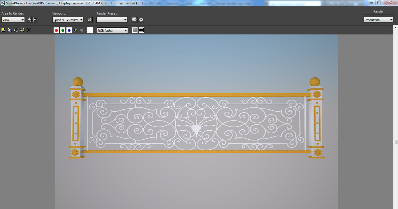 Art iron balcony AA1- 3D model with 2D drawings ready 3D model_48