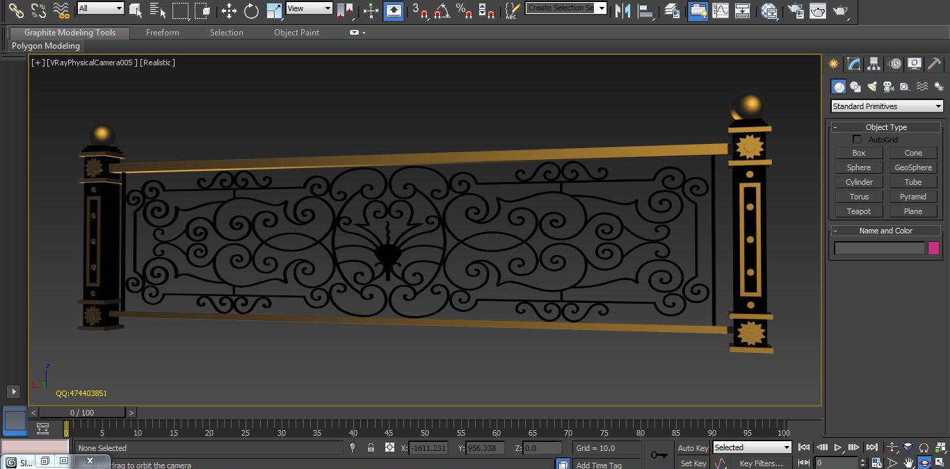 Art iron balcony AA1- 3D model with 2D drawings ready 3D model_8
