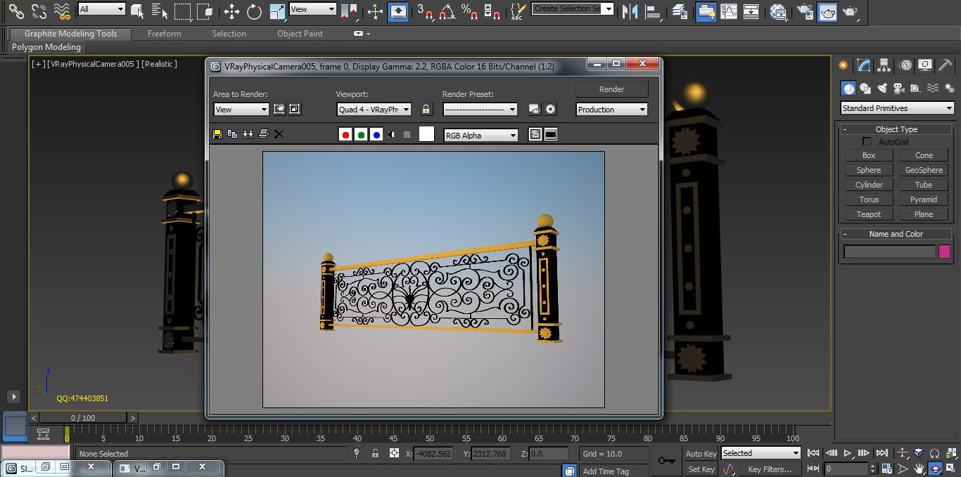 Art iron balcony AA1- 3D model with 2D drawings ready 3D model_11