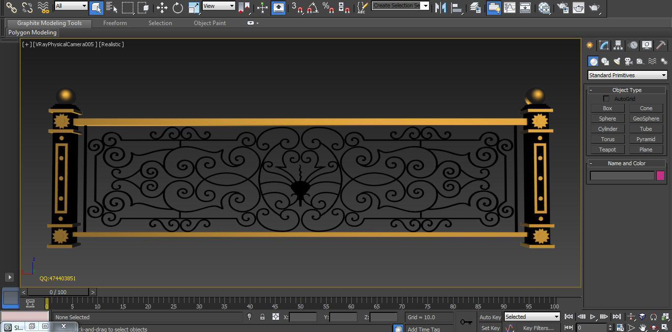 Art iron balcony AA1- 3D model with 2D drawings ready 3D model_44