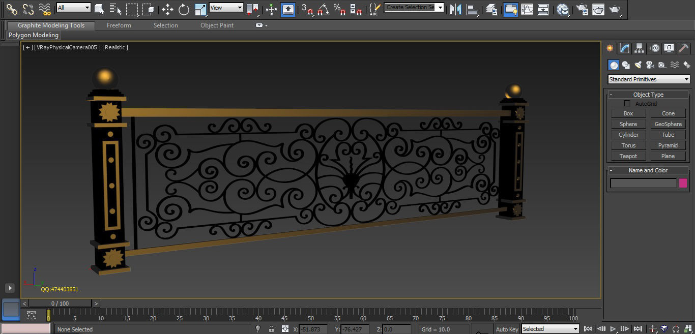 Art iron balcony AA1- 3D model with 2D drawings ready 3D model_7