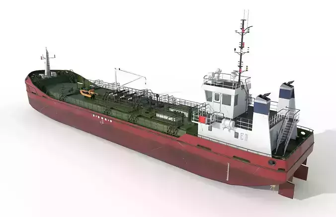 TANKER  DWT800 Low-poly 3D model