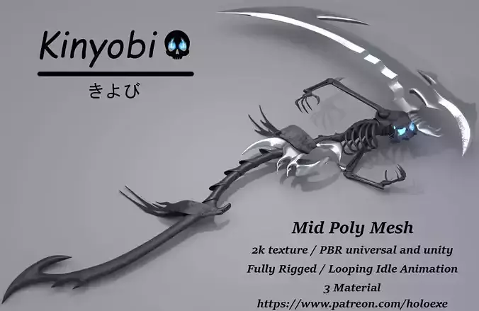 Kinyobi - Animated Battle Scythe 3D model