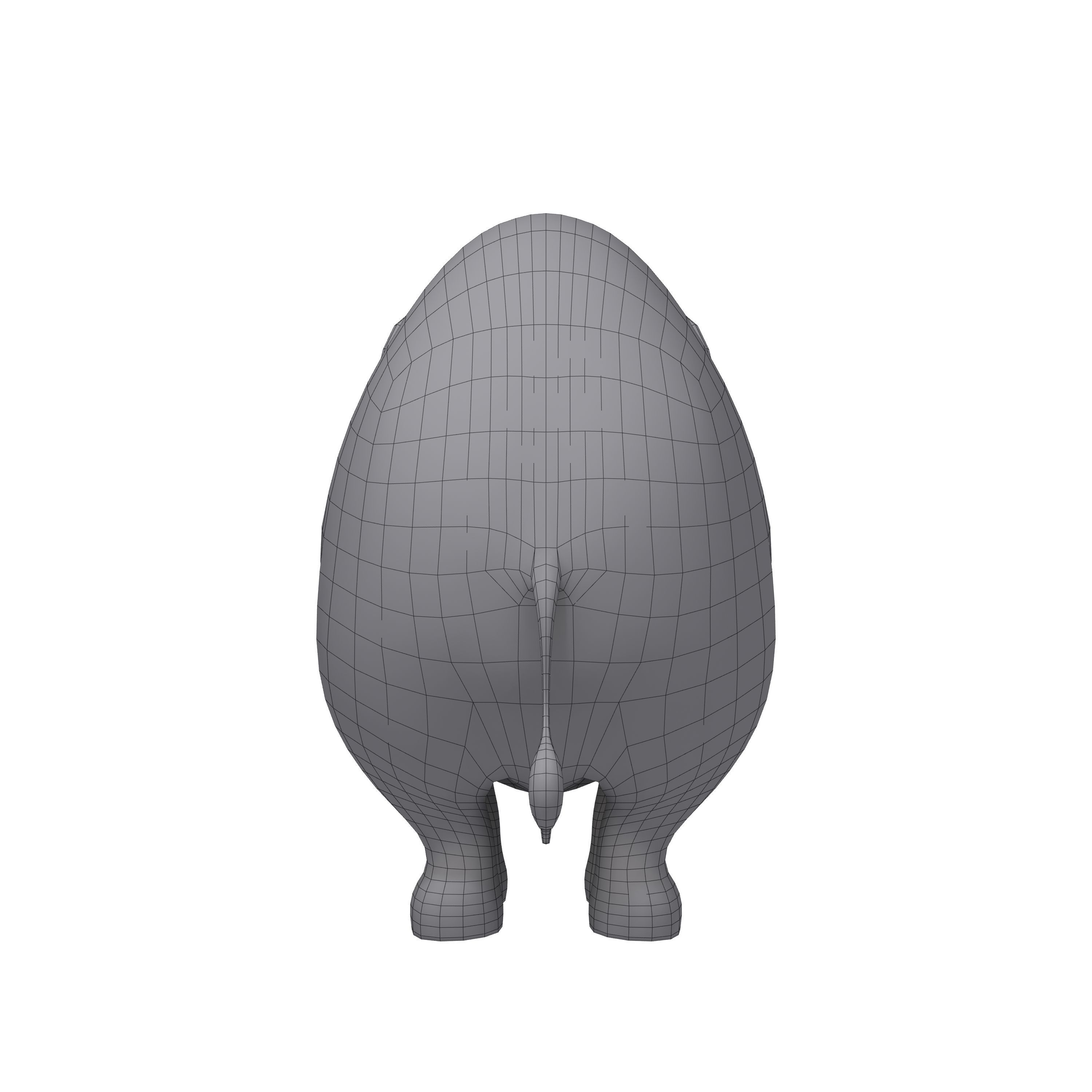 Elephant cartoon 3D model_7