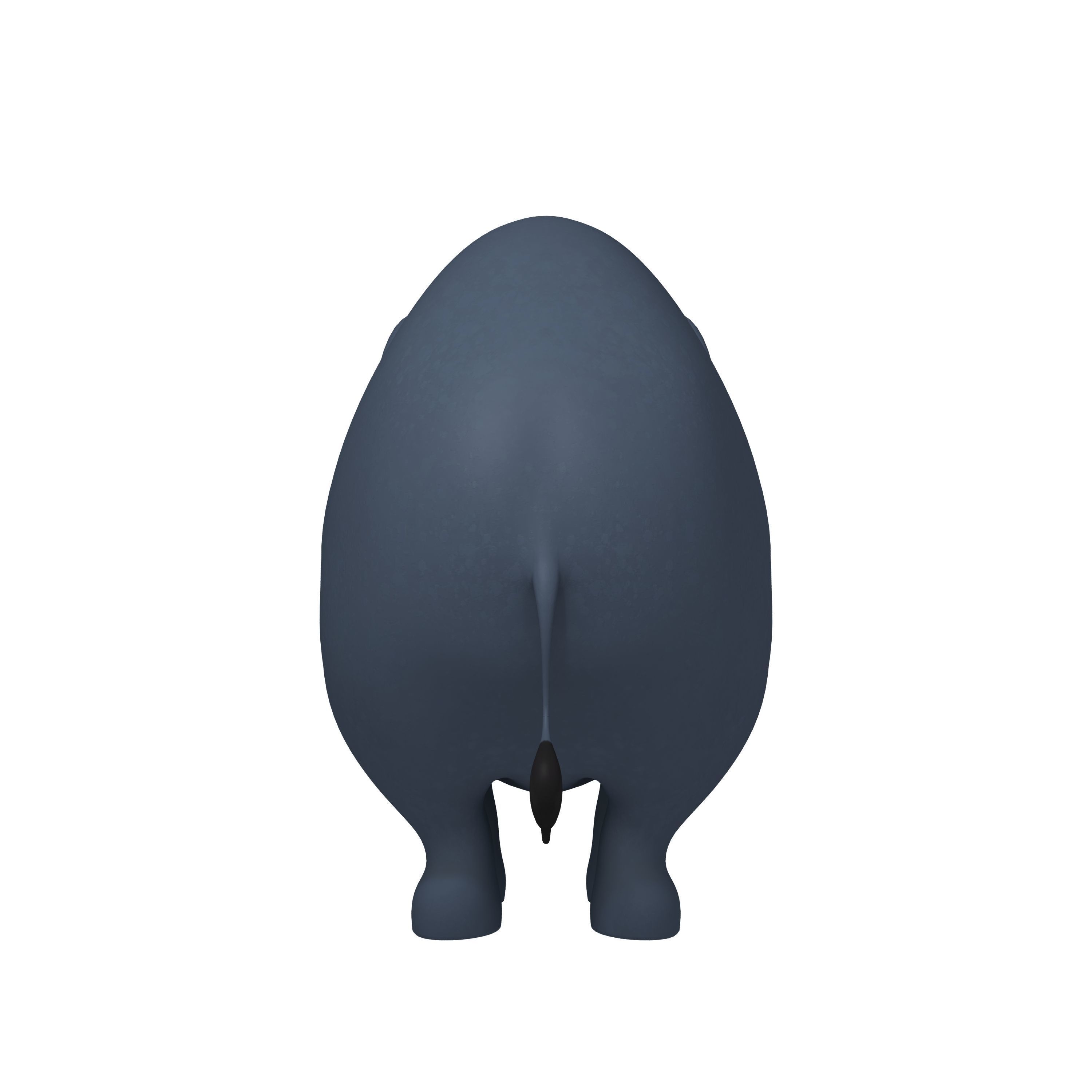 Elephant cartoon 3D model_3