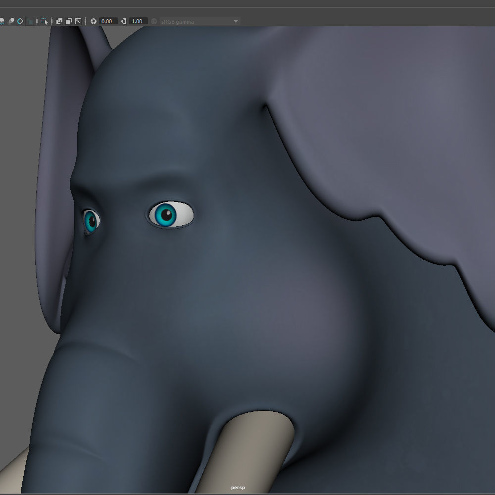 Elephant cartoon 3D model_20