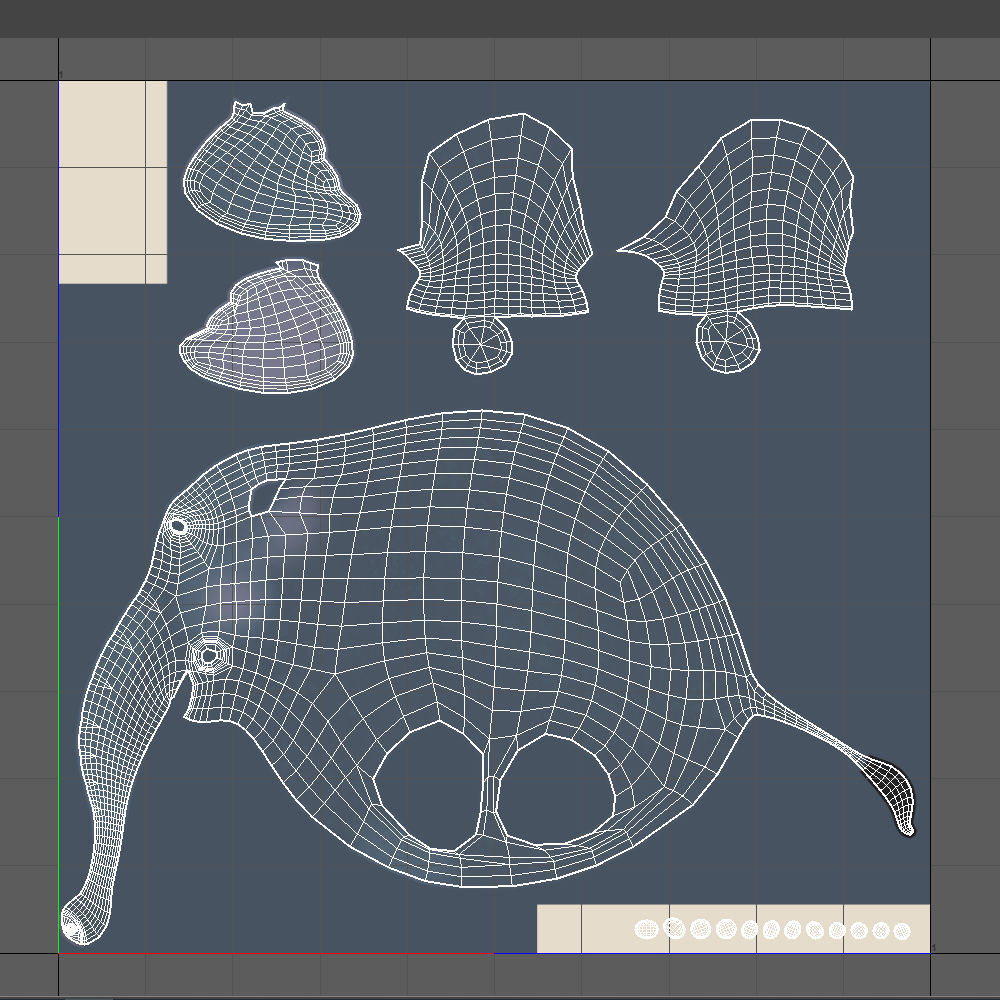 Elephant cartoon 3D model_17