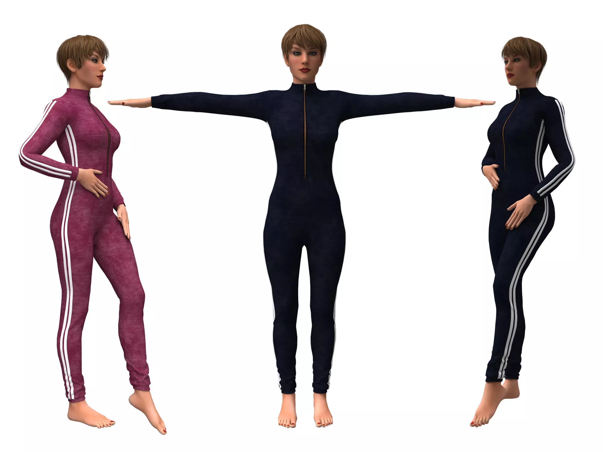 3d realistic womans clothing 3D model_0