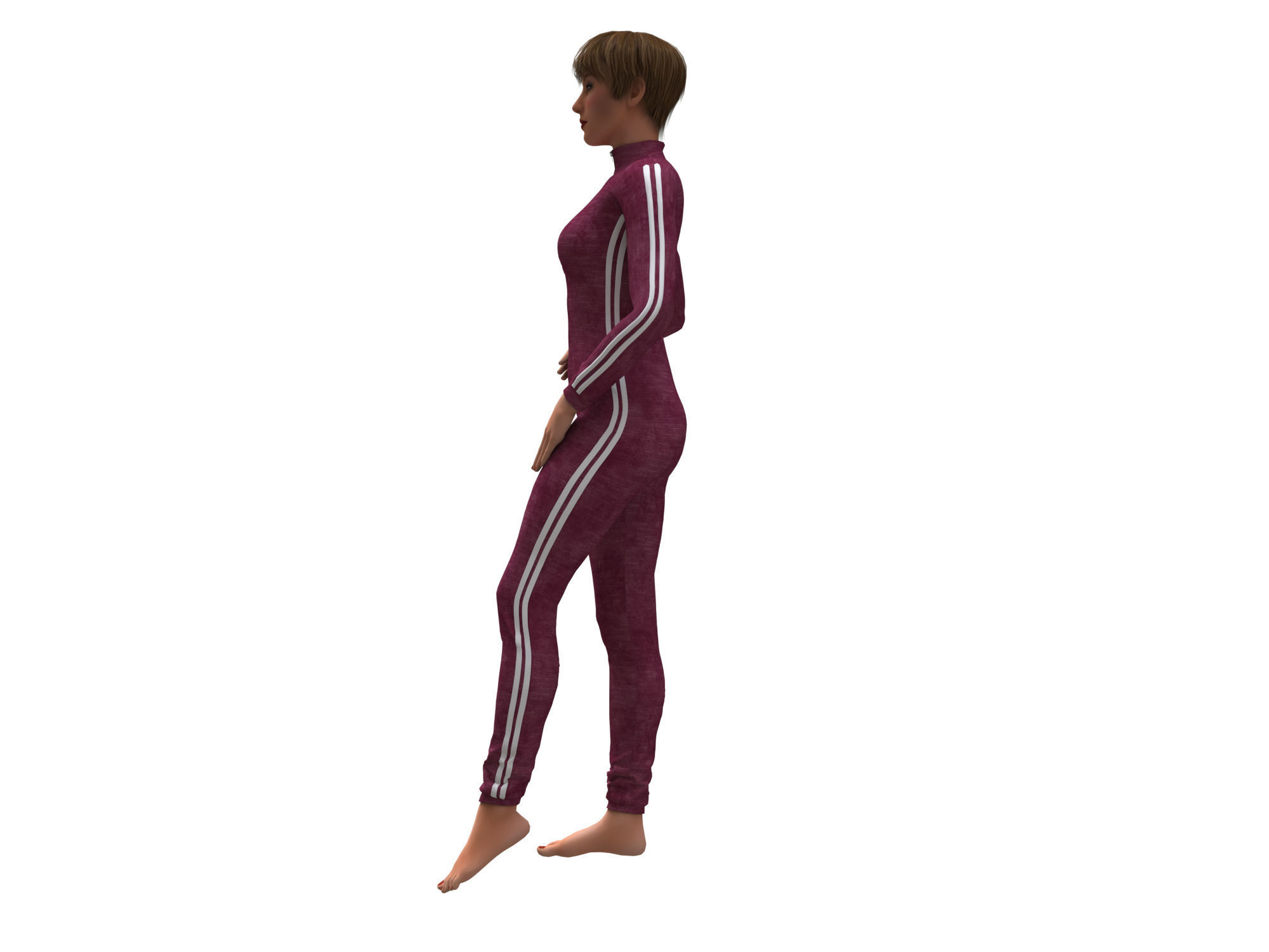 3d realistic womans clothing 3D model_3