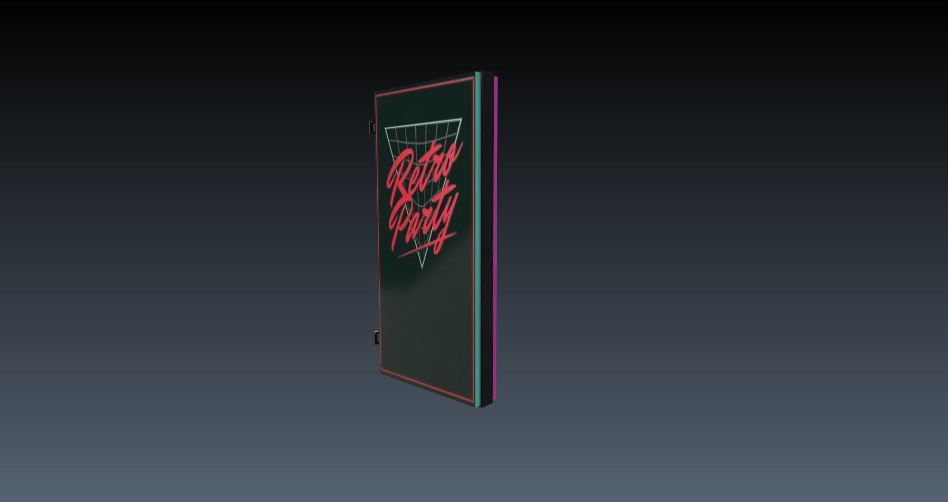 Low-Poly 80s Neon City Scene Pack Low-poly 3D model_6