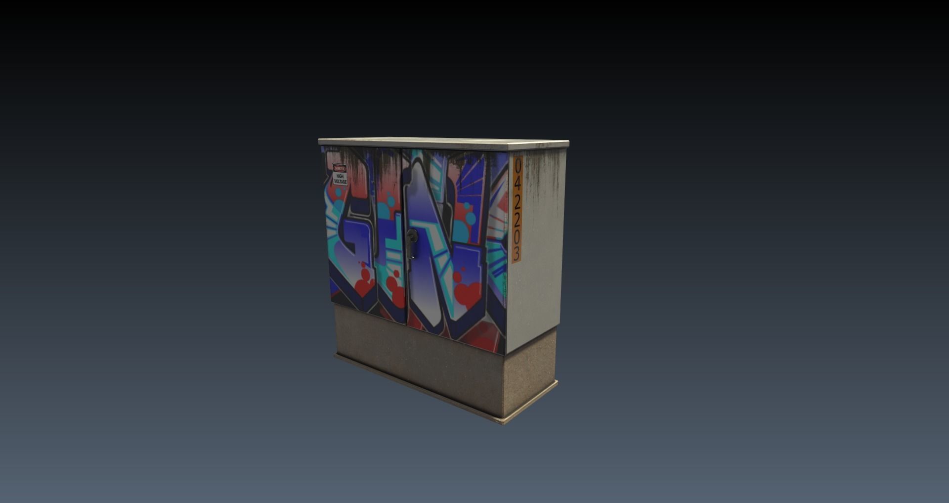 Low-Poly 80s Neon City Scene Pack Low-poly 3D model_37