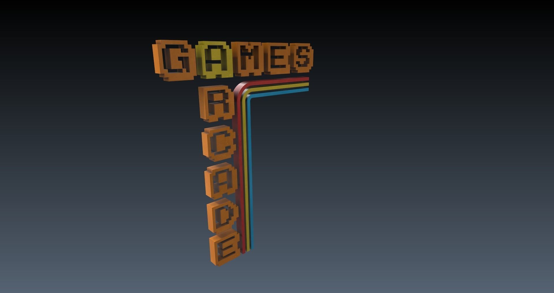 Low-Poly 80s Neon City Scene Pack Low-poly 3D model_28