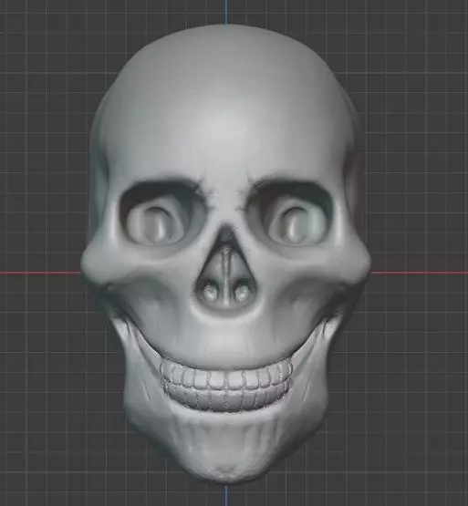 Human skull 3d blender model Free 3D model