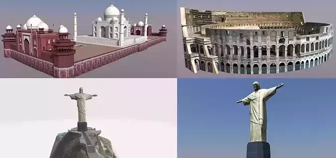 Monuments colosseum 3D Model Collection