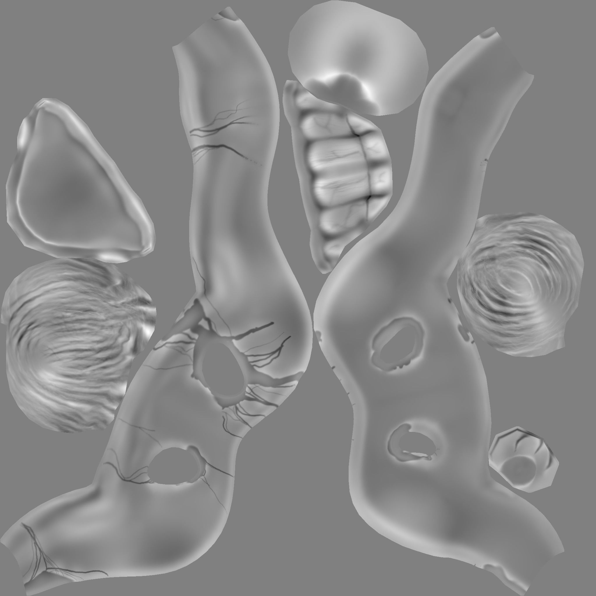 Clown Terror Mask - Sweet Tooth Low-poly 3D model_19