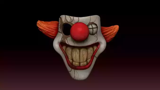 Clown Terror Mask - Sweet Tooth Low-poly 3D model