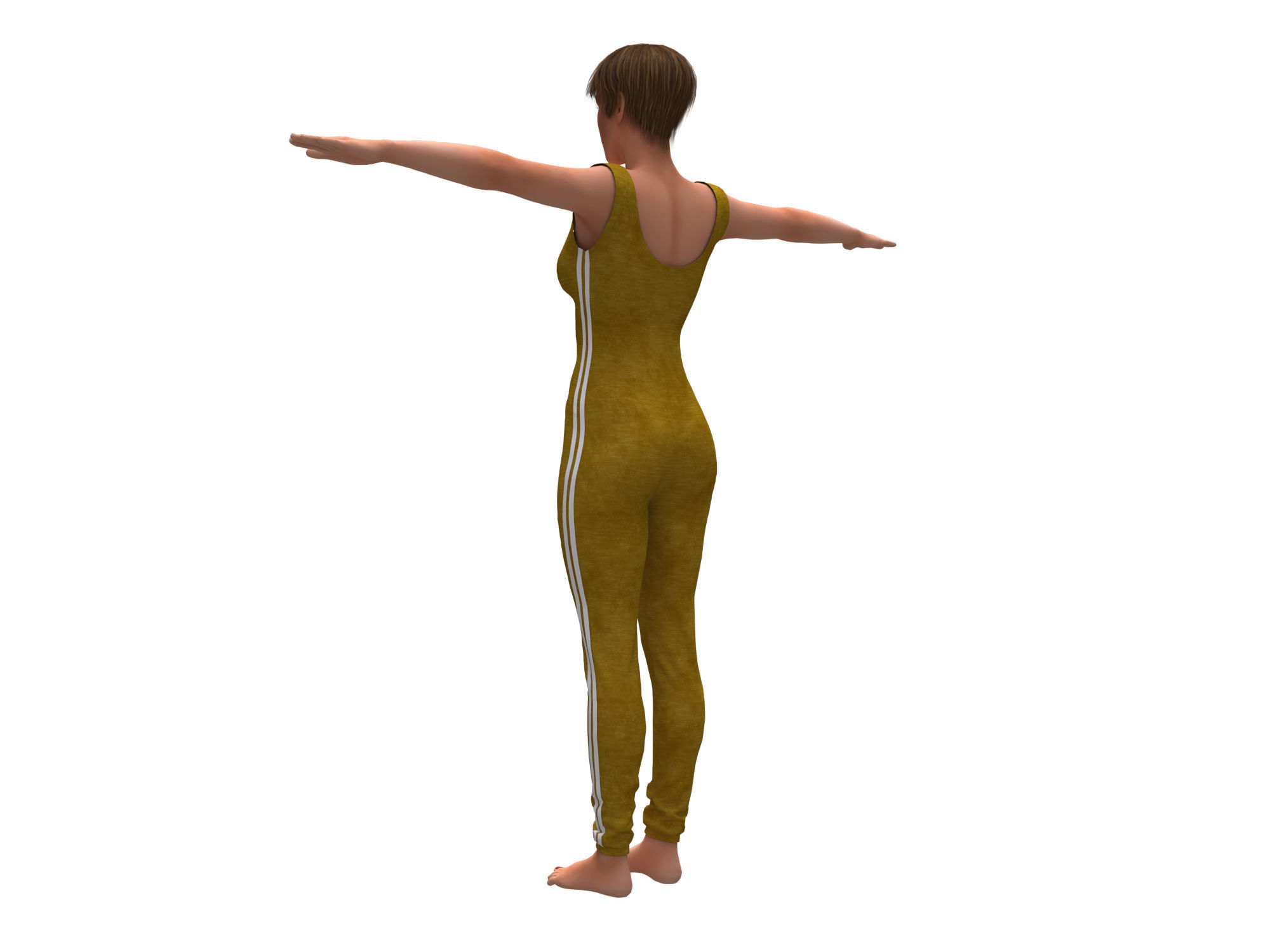 3d realistic womans with clothing 3D model_5