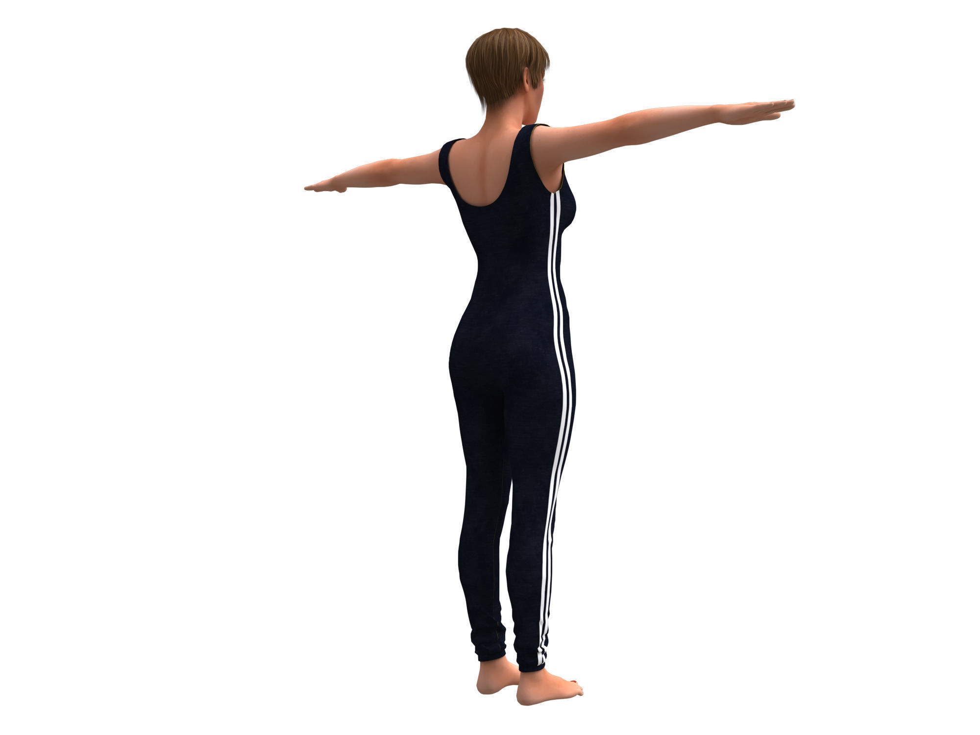 3d realistic womans with clothing 3D model_4