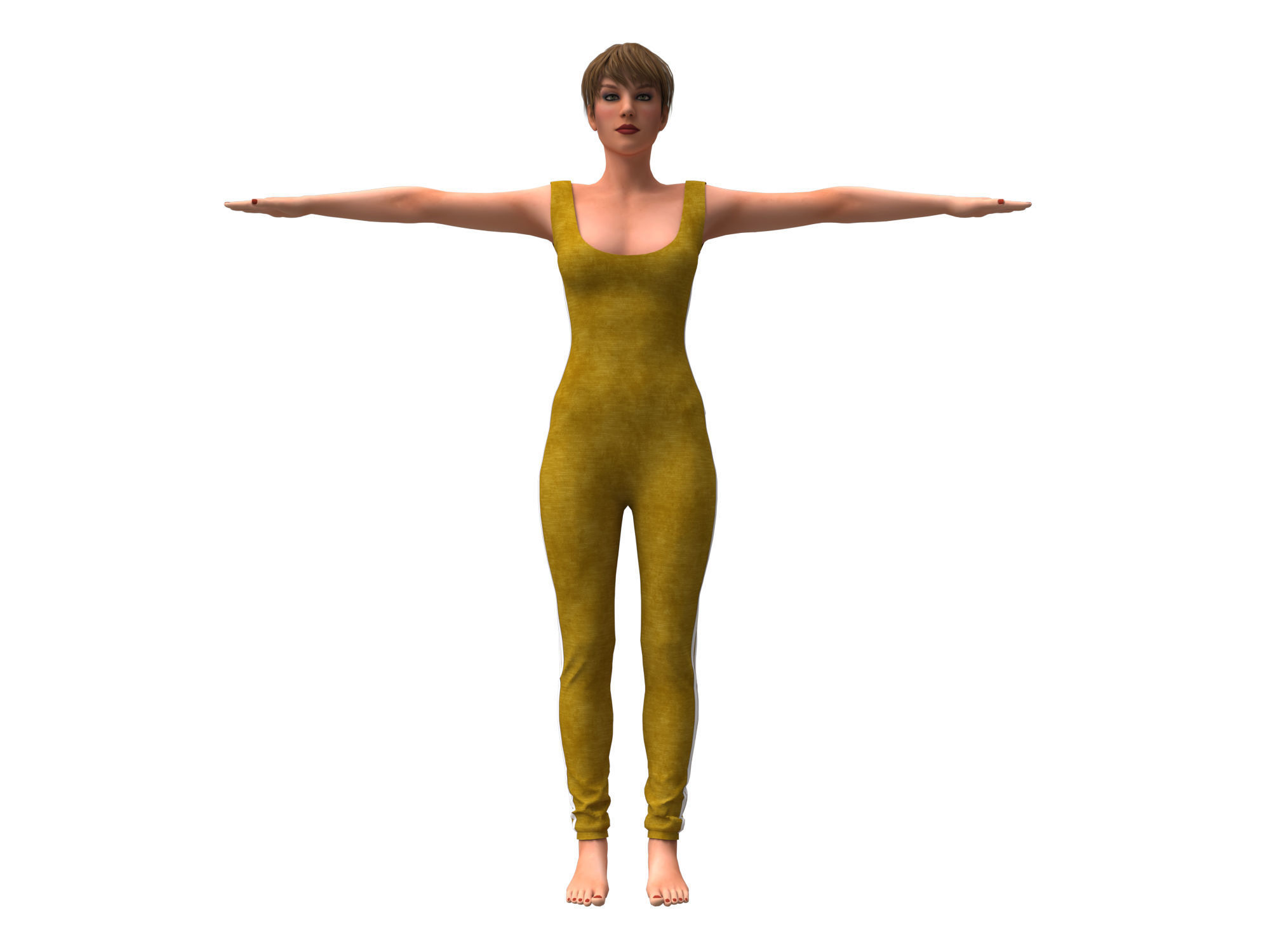 3d realistic womans with clothing 3D model_12