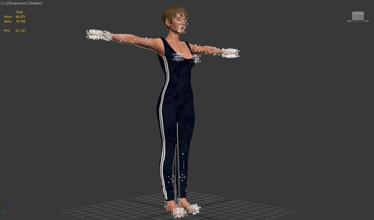 3d realistic womans with clothing 3D model_16