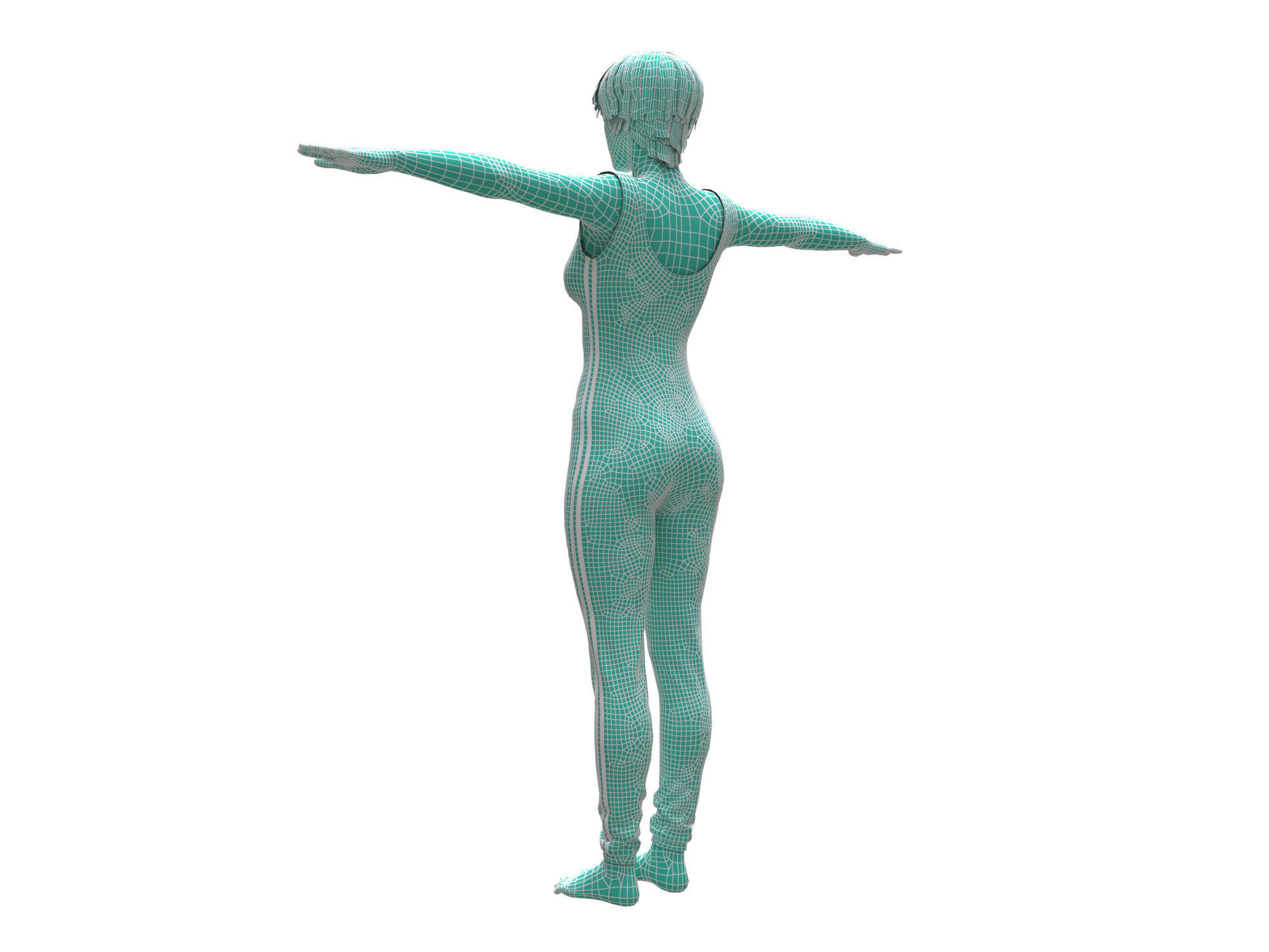 3d realistic womans with clothing 3D model_15