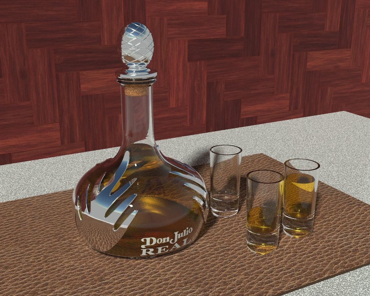 Tequila Don Julio Real Anejo 3D model_2