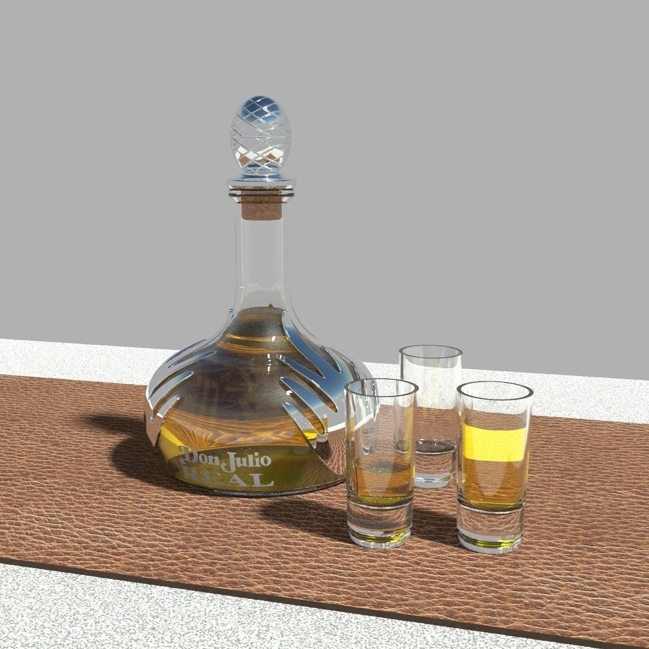 Tequila Don Julio Real Anejo 3D model_4