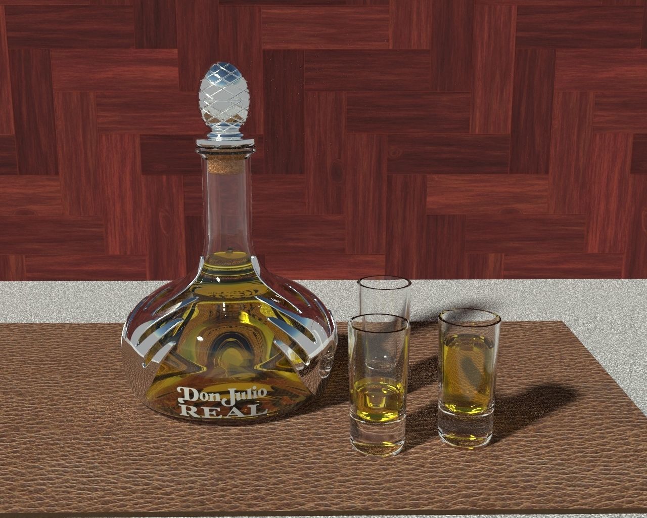 Tequila Don Julio Real Anejo 3D model_1