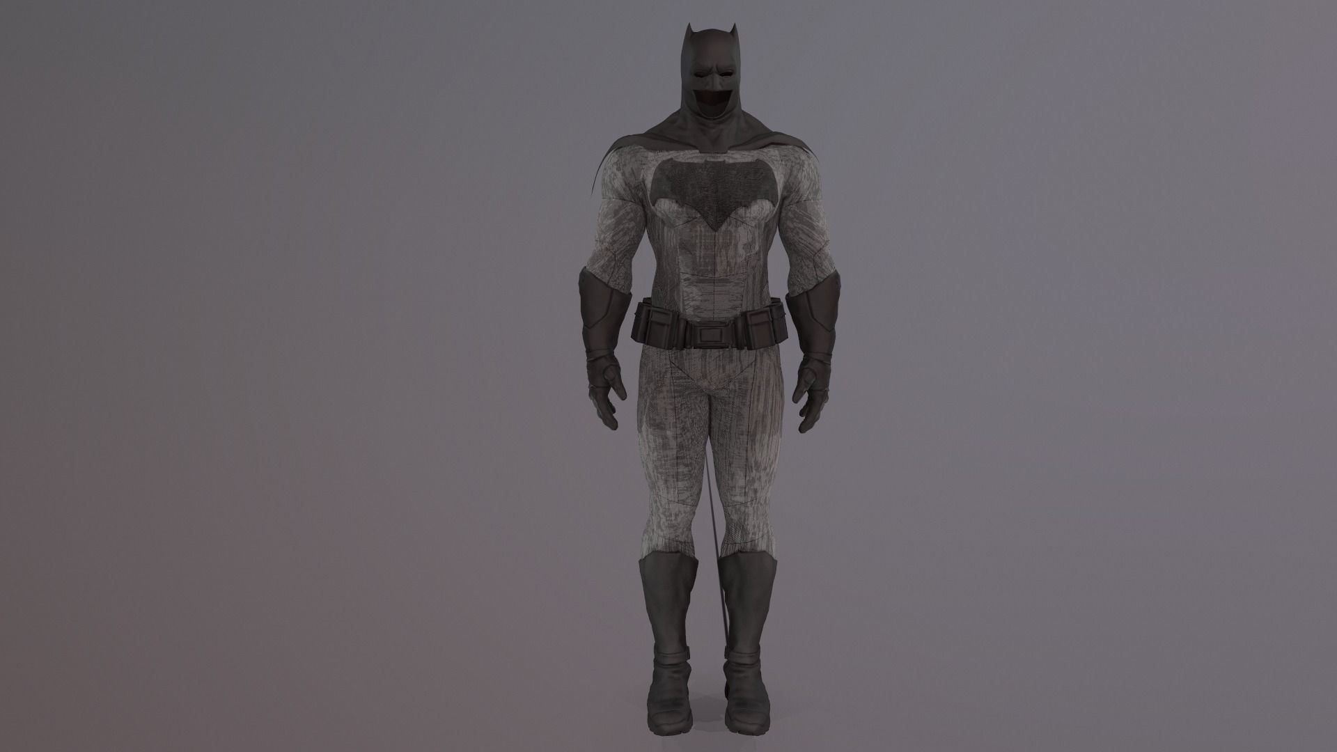 Batman-Ben Affleck Low-poly 3D model_8