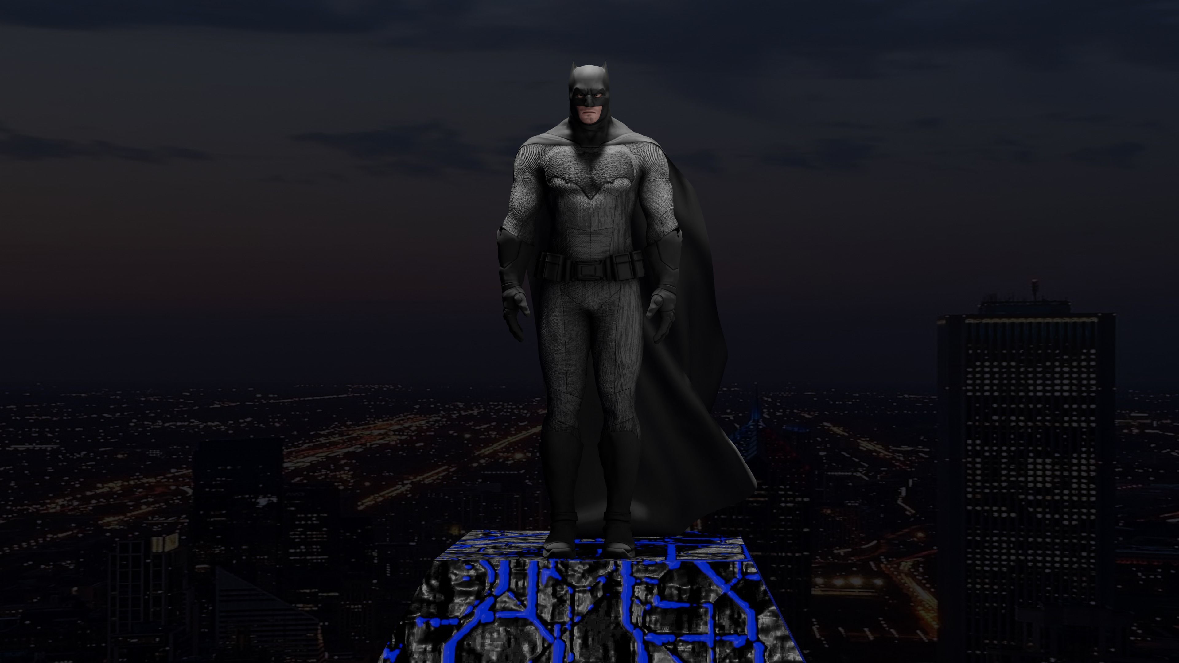 Batman-Ben Affleck Low-poly 3D model_5