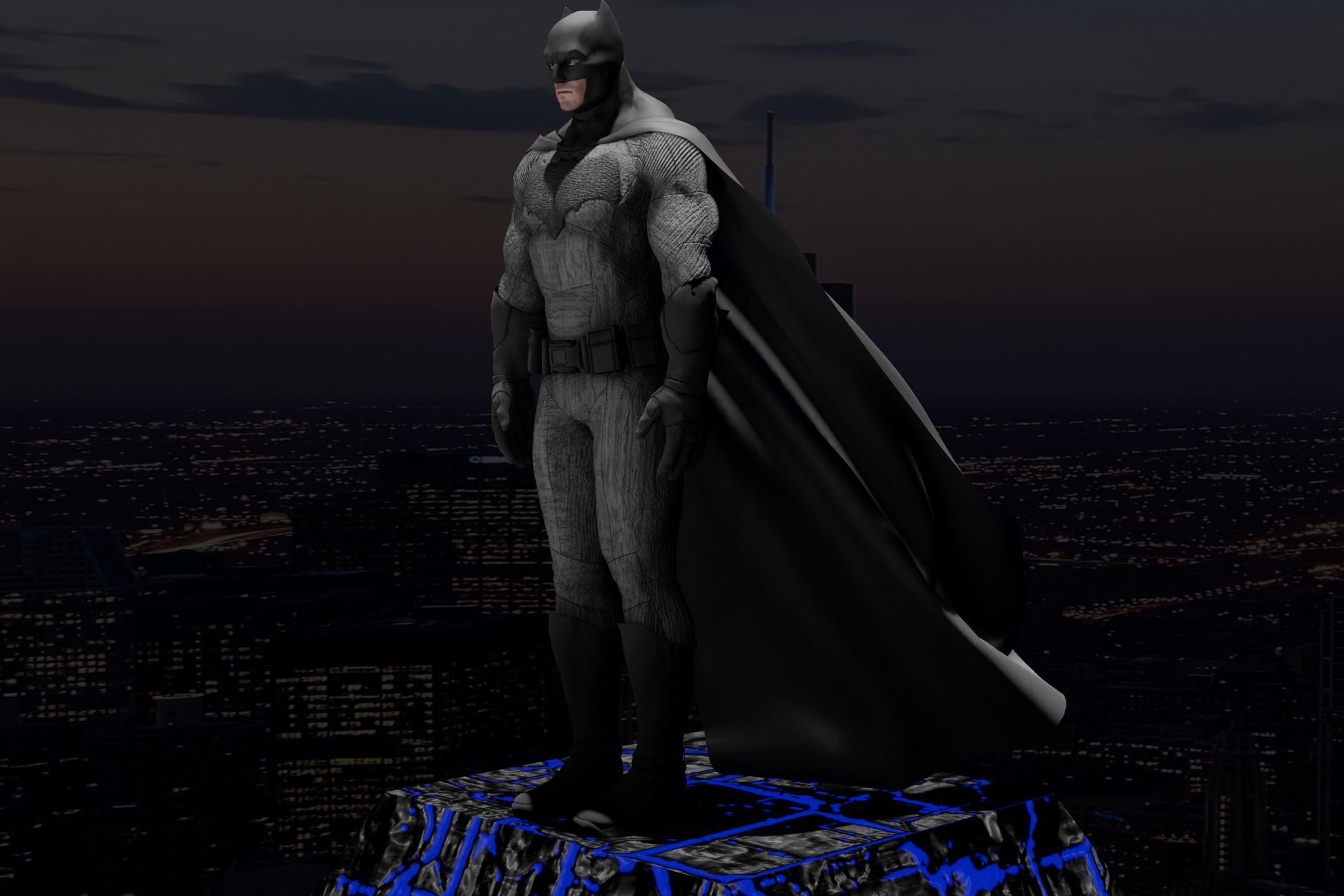 Batman-Ben Affleck Low-poly 3D model_7