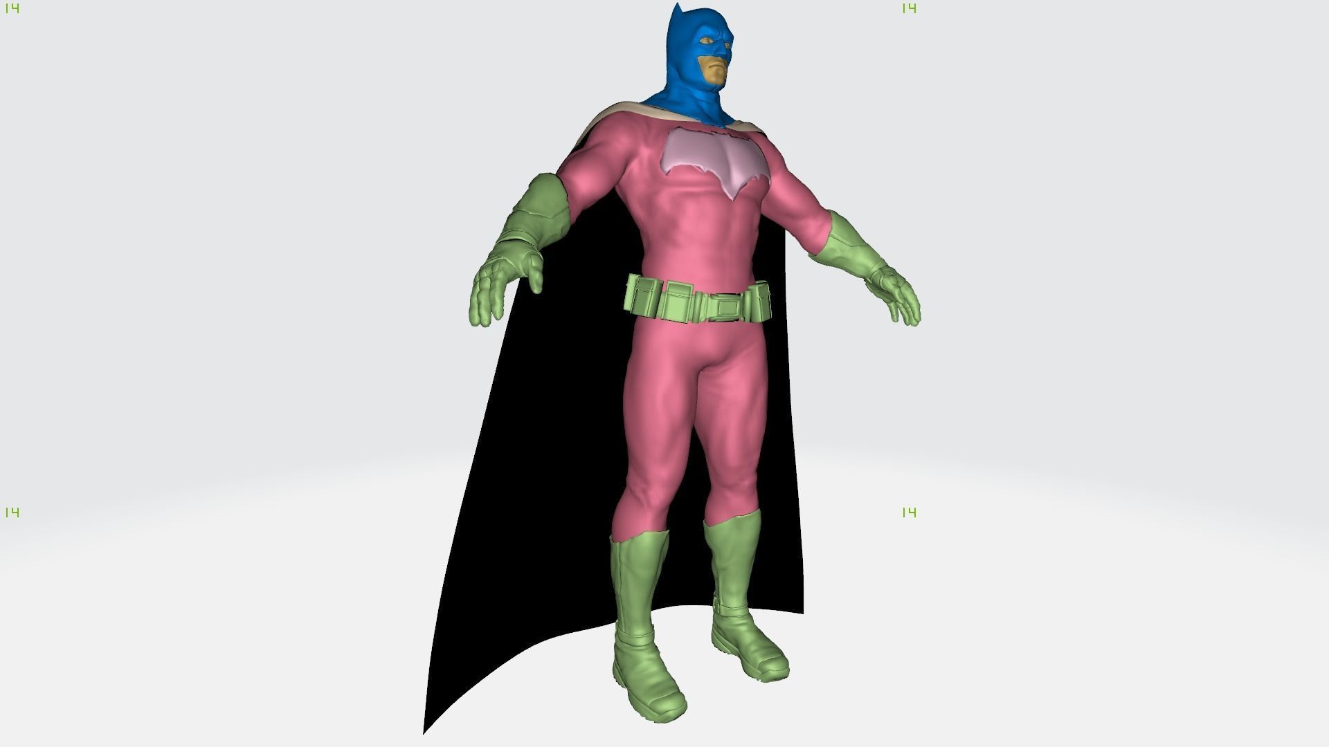 Batman-Ben Affleck Low-poly 3D model_11