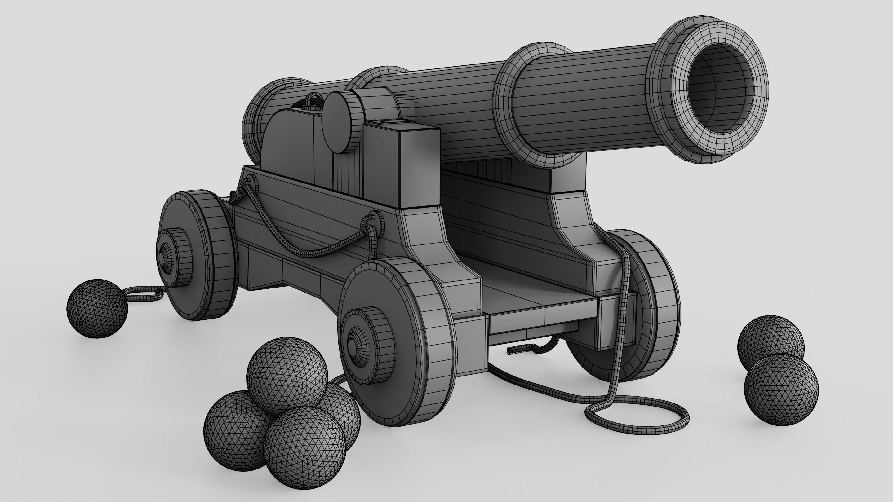 War Cannon 3d Model 3D model_17