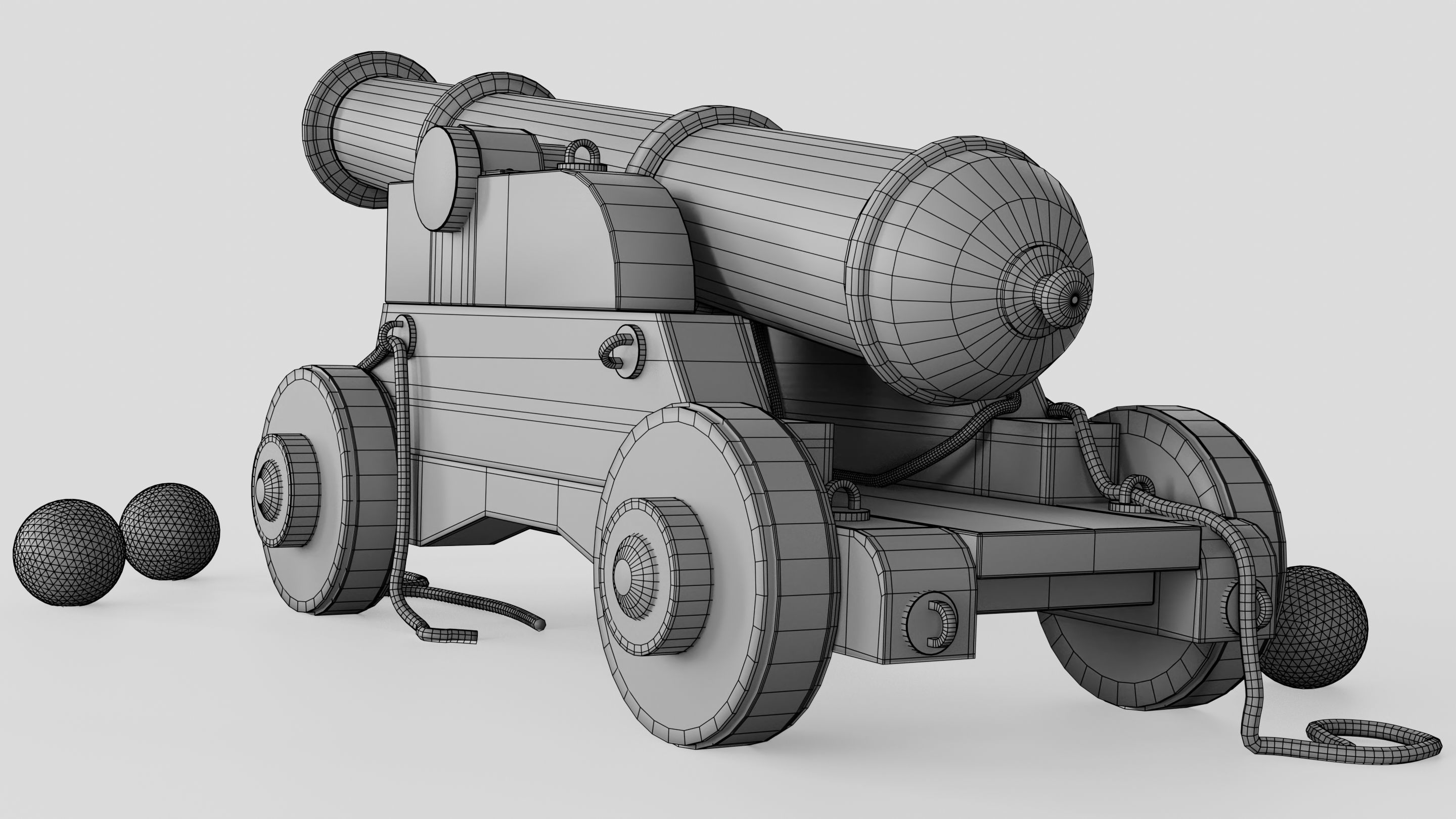 War Cannon 3d Model 3D model_19