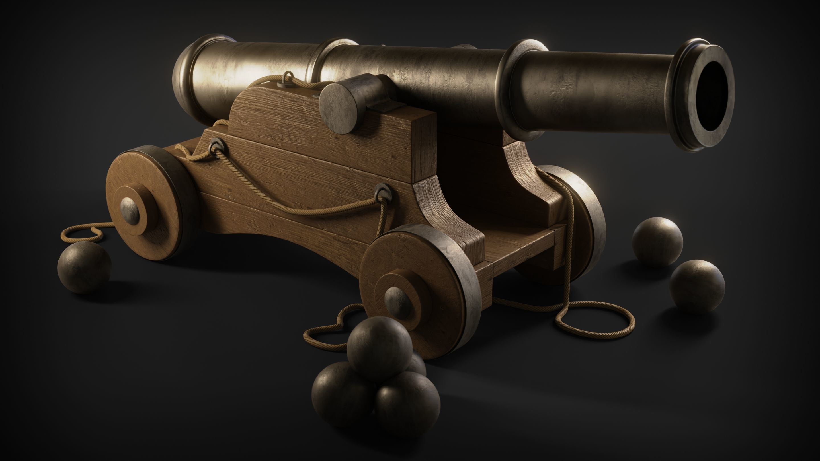 War Cannon 3d Model 3D model_3