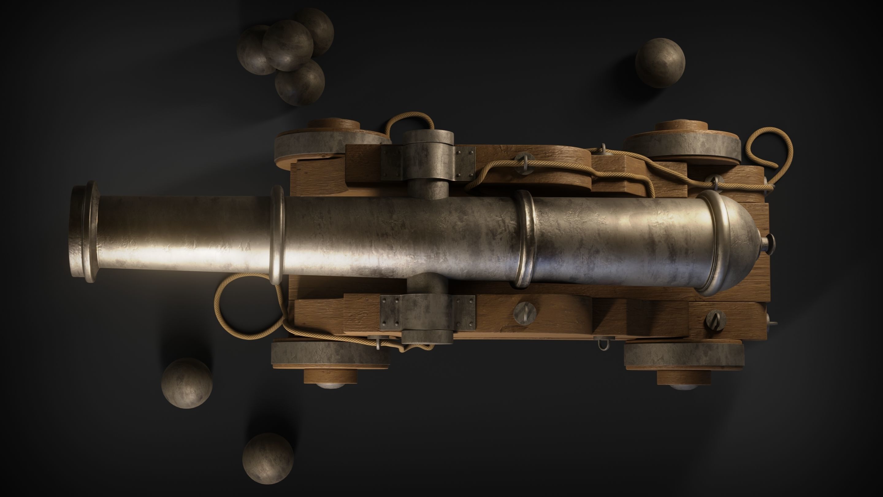 War Cannon 3d Model 3D model_9