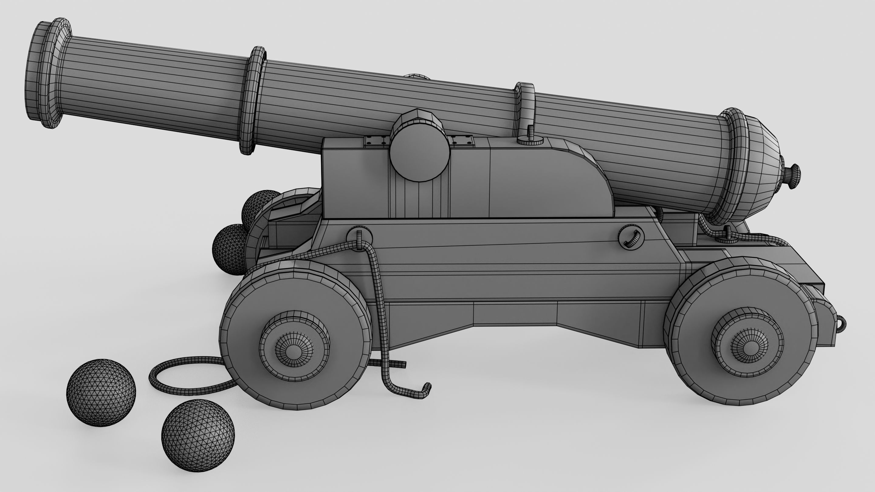 War Cannon 3d Model 3D model_16