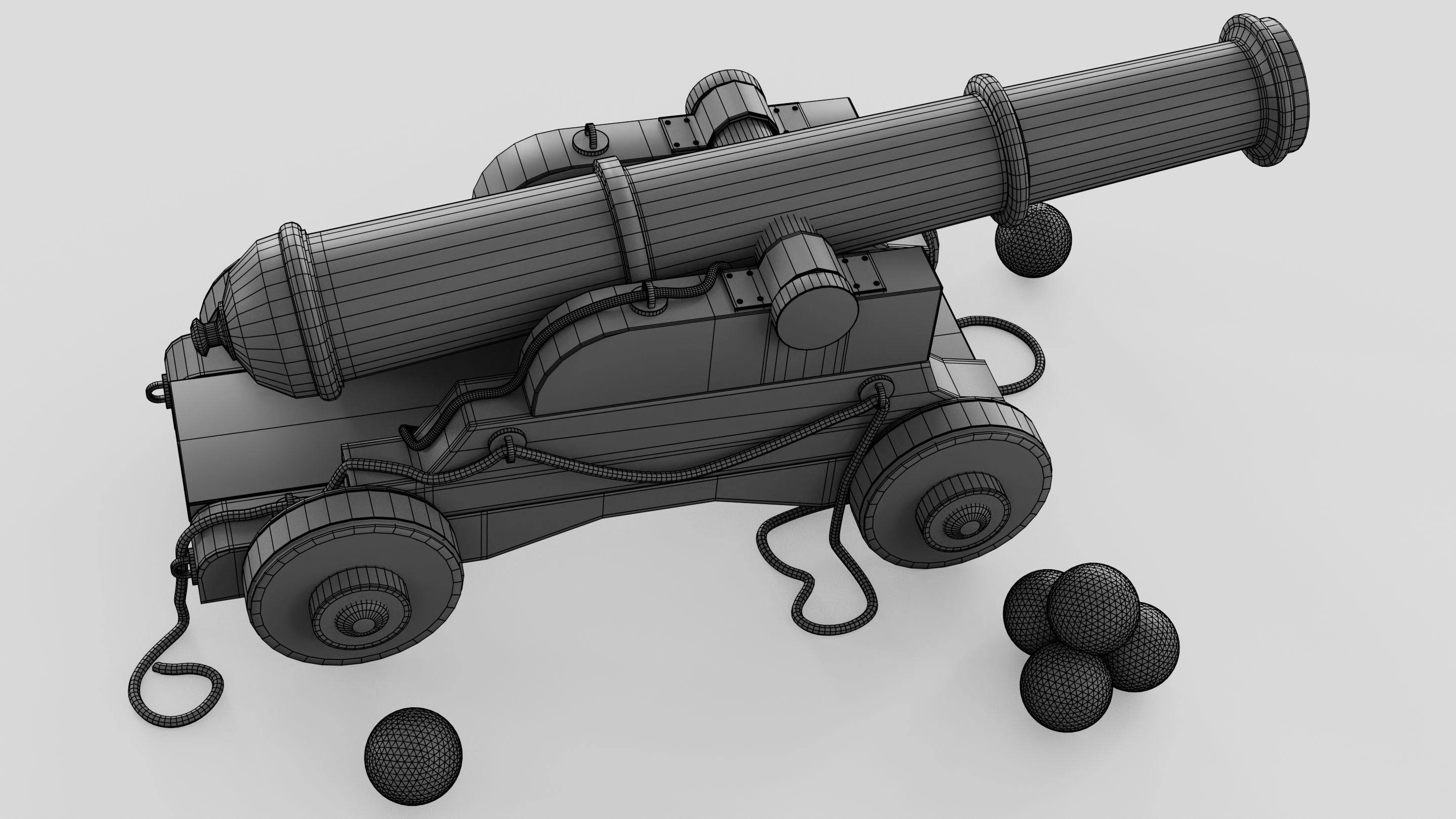 War Cannon 3d Model 3D model_18