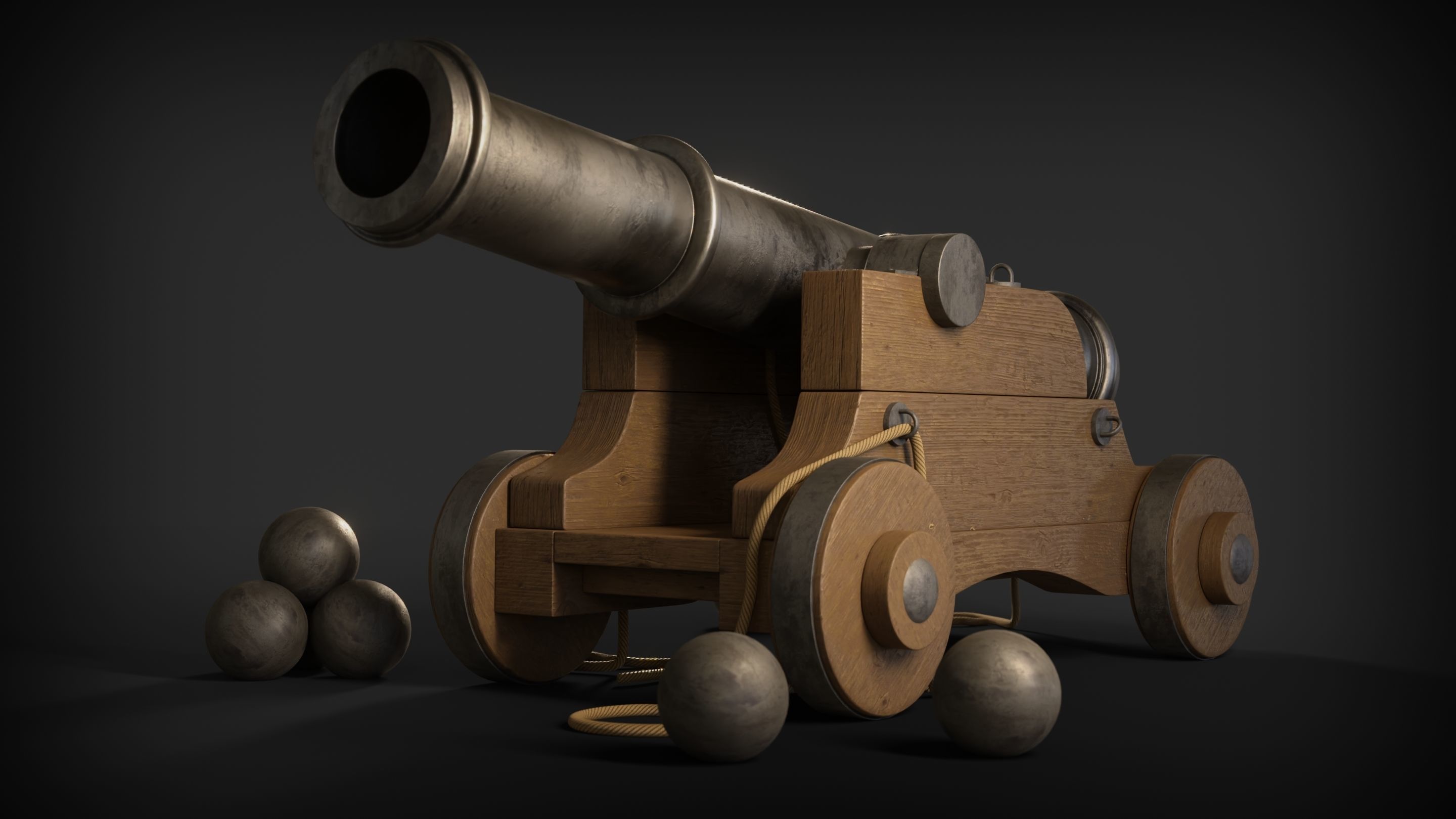 War Cannon 3d Model 3D model_8