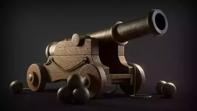War Cannon 3d Model 3D model
