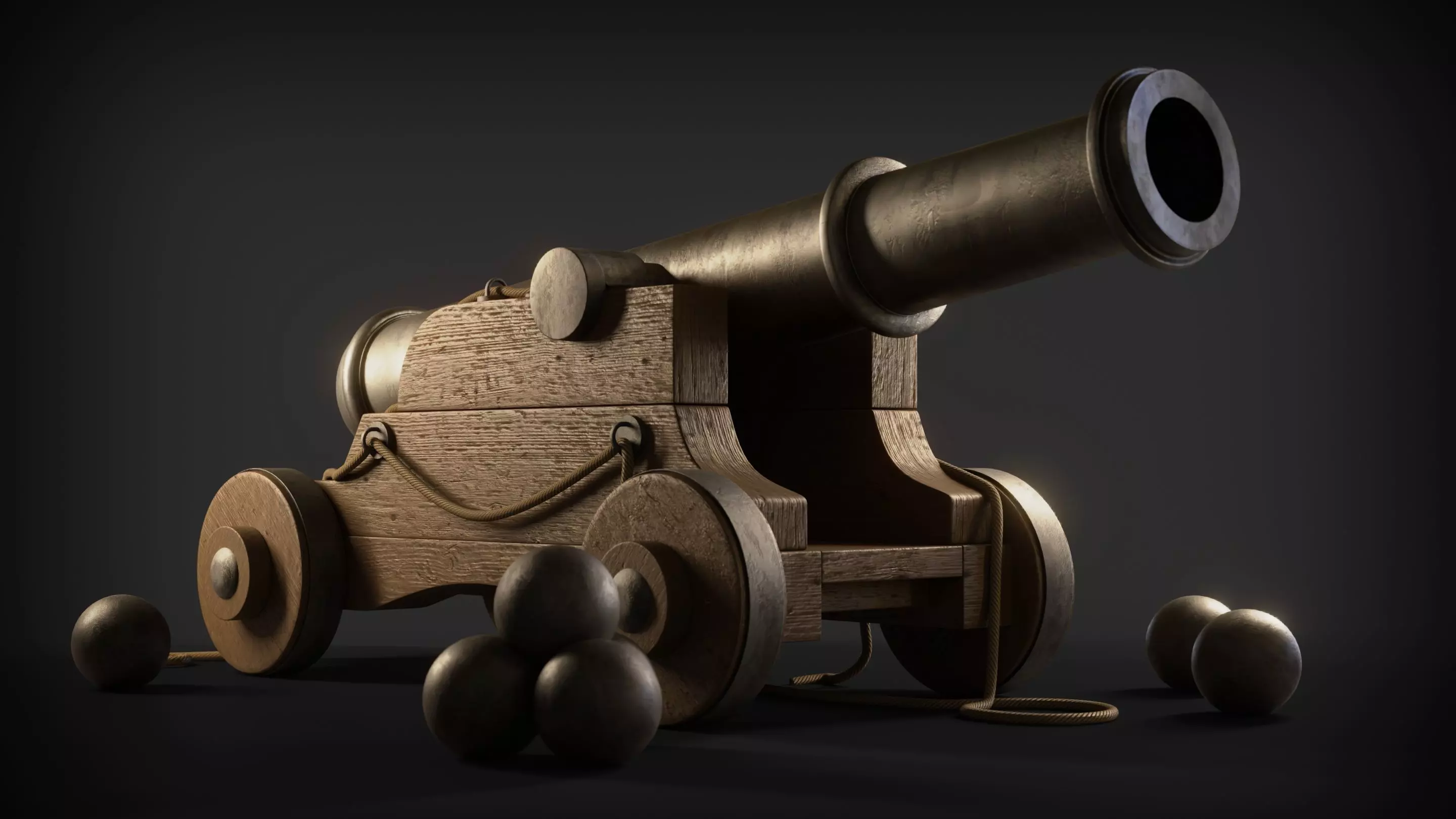 War Cannon 3d Model 3D model_0