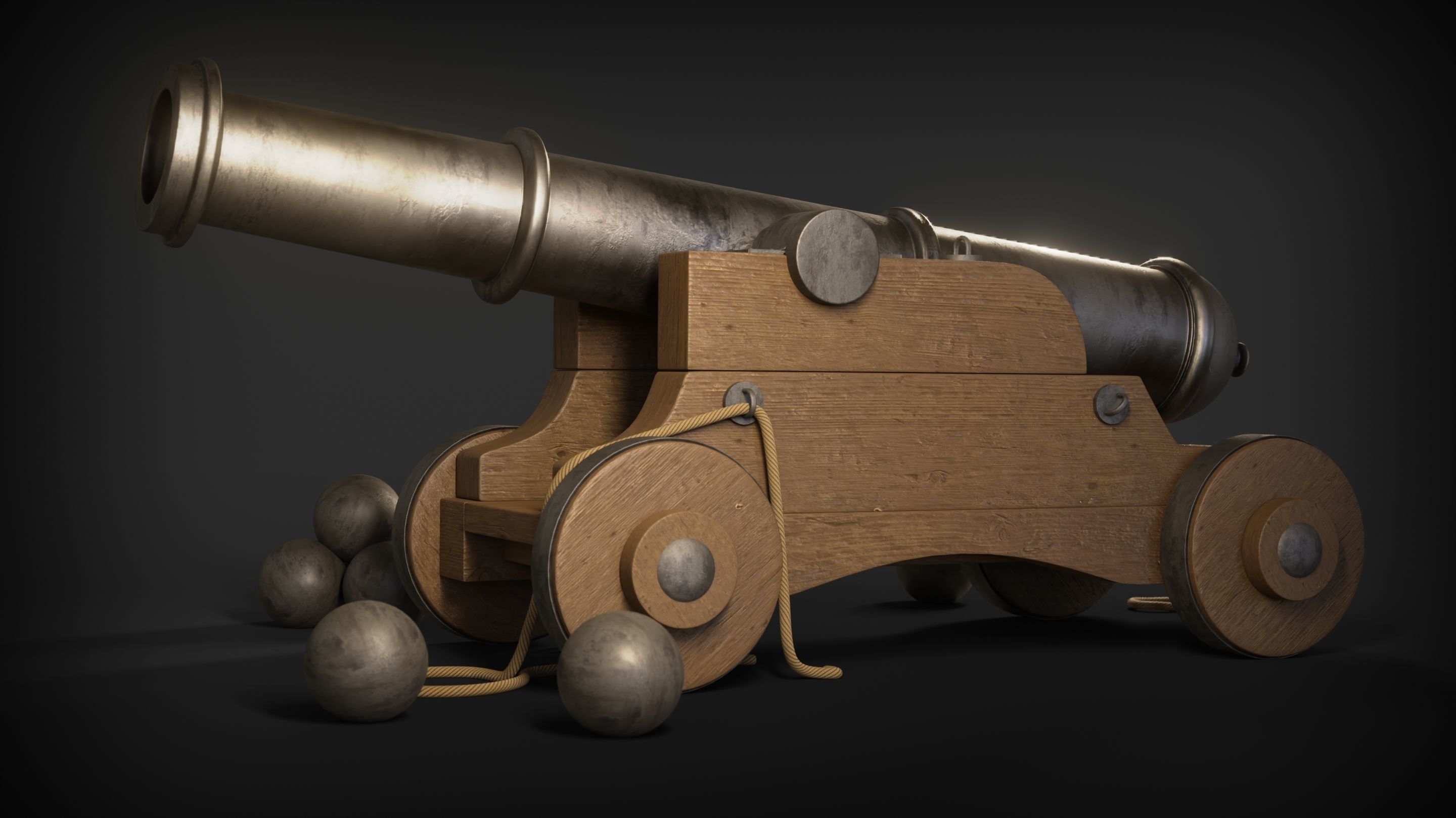 War Cannon 3d Model 3D model_2