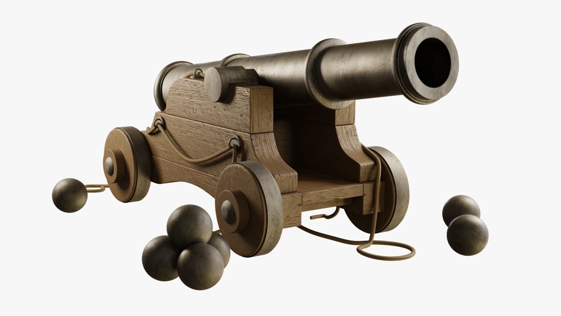 War Cannon 3d Model 3D model_11