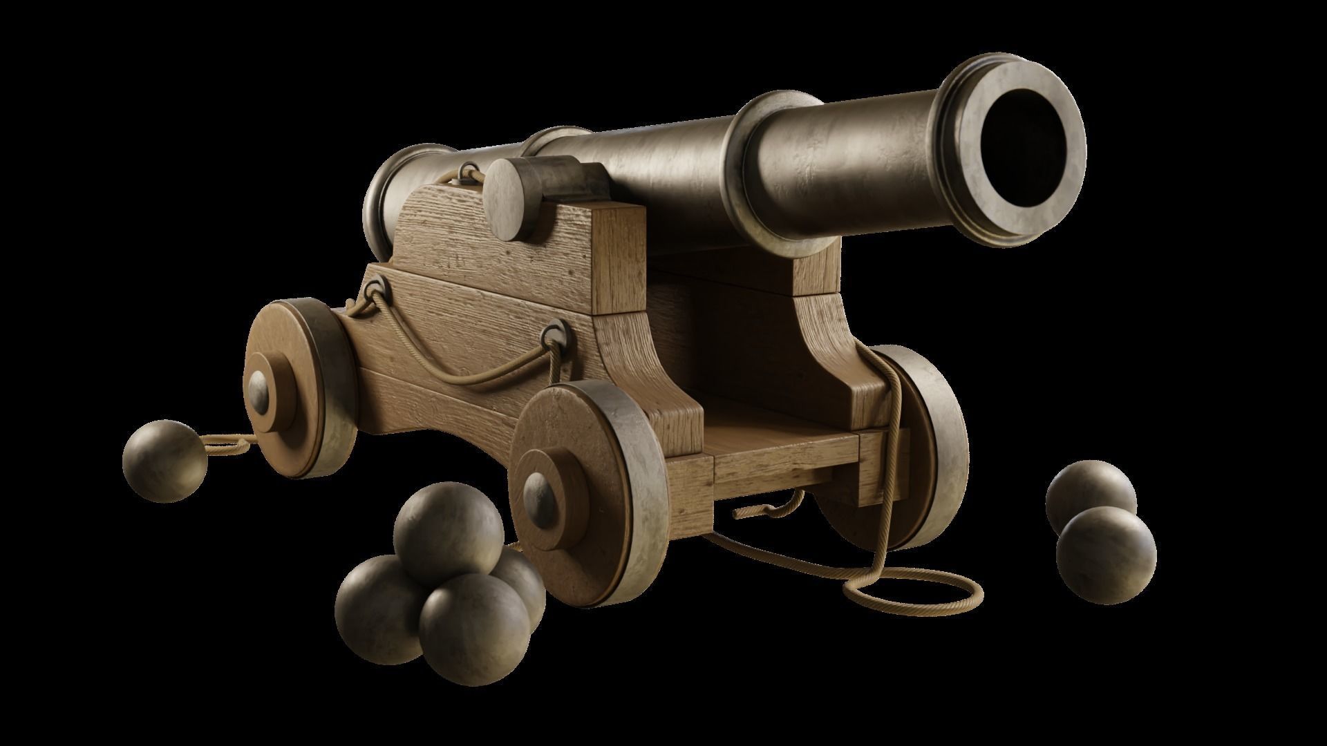 War Cannon 3d Model 3D model_10