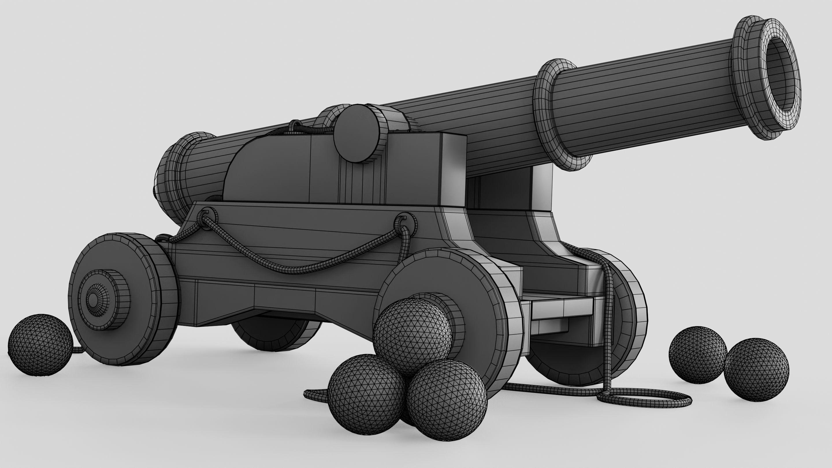 War Cannon 3d Model 3D model_20