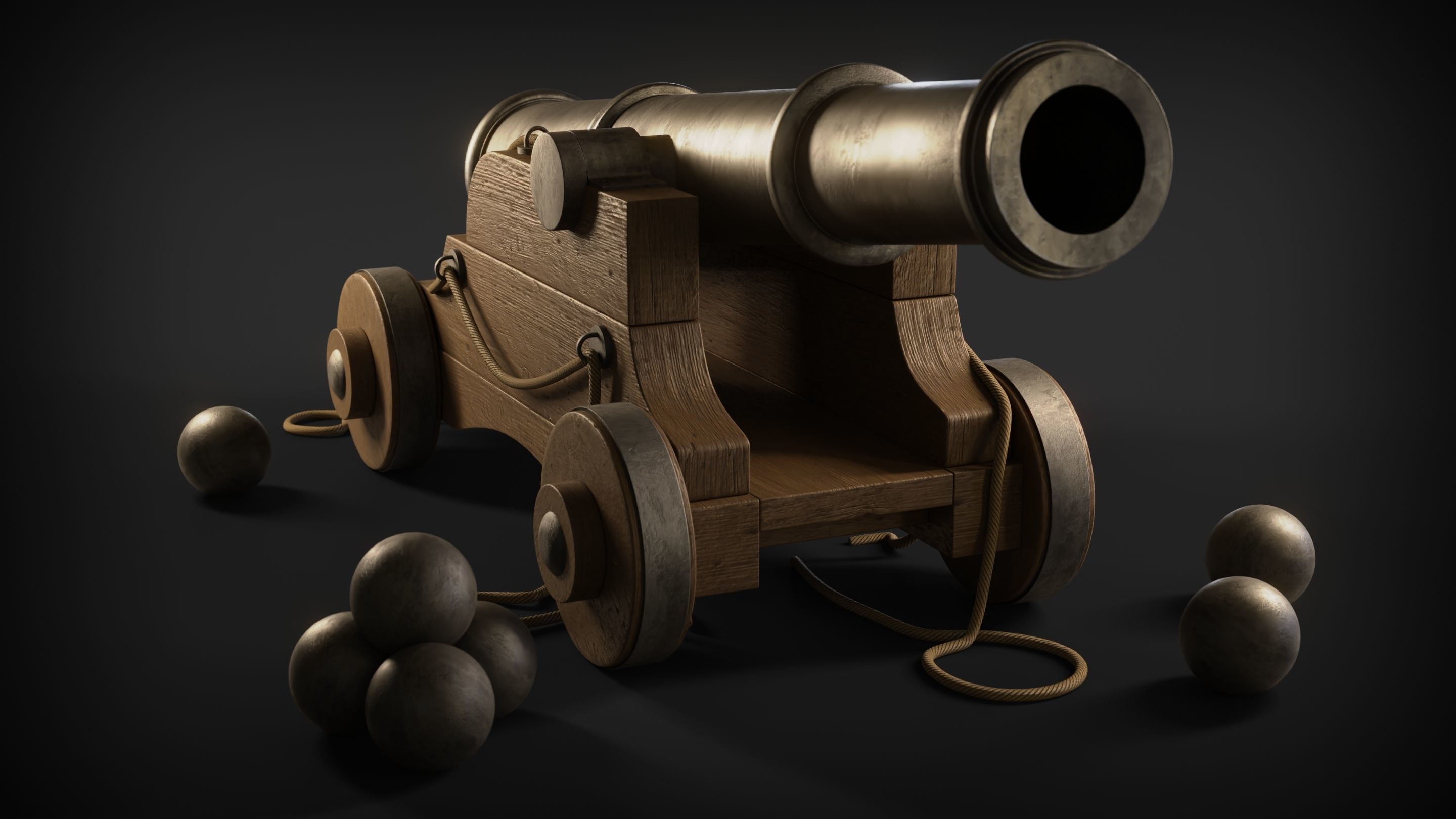 War Cannon 3d Model 3D model_4