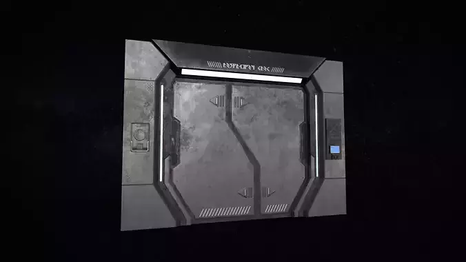 Sci-Fi Door Version 1 Low-poly 3D model